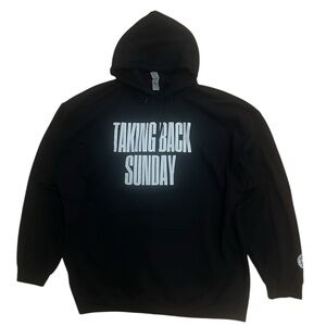 Taking Back Sunday Black Graphic Print Band Hoodie Size 2XL